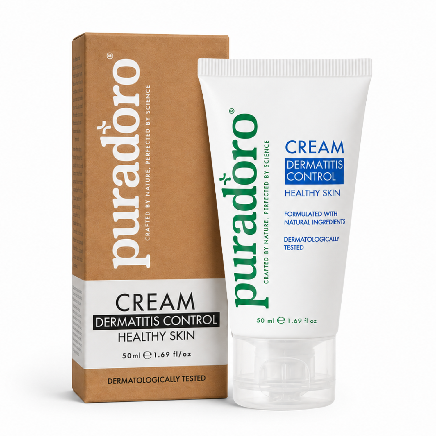 dermatitis cream puradoro Creme til Hudbetændelse & Sund Hud – Linder kløe, rødme og afskalning 50ml - Billede 1